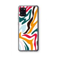 Colored Zebra: Samsung Galaxy A31 Transparant Hoesje