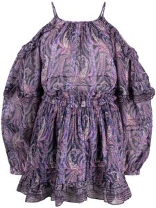 ISABEL MARANT robe imprimée Gabinia à épaules dénudées - Violet