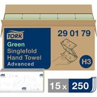 TORK 290179 Zickzack Advanced Papieren handdoeken (l x b) 23 cm x 25 cm Groen 3750 stuk(s)