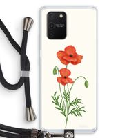 Red poppy: Samsung Galaxy S10 Lite Transparant Hoesje met koord