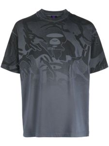 AAPE BY *A BATHING APE® t-shirt en coton à effet dégradé - Gris