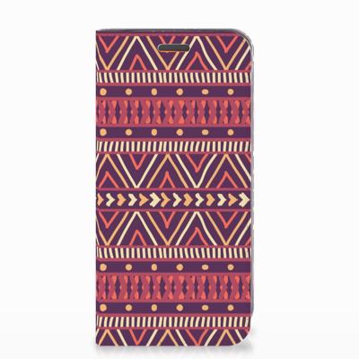 Motorola Moto E5 Play | Hoesje met Magneet | Aztec Paars Motorola Moto E5 Play | Hoesje met Magneet | Aztec Paars