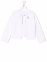 Il Gufo cardigan en maille fine à détail de nœud - Blanc