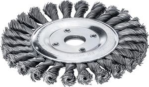Lessmann Ronde borstel | gat d. 115 mm draaddikte 0,5 mm | staal 14 mm | 12.500 omw/min | 1 stuk - 472211 472211