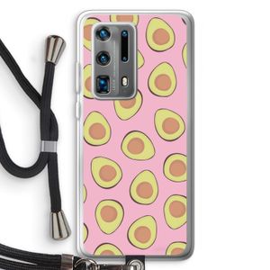 Dancing avocados: Huawei P40 Pro Plus Transparant Hoesje met koord