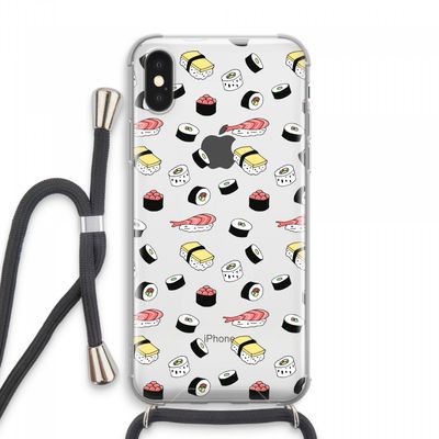 Sushi time: iPhone XS Max Transparant Hoesje met koord