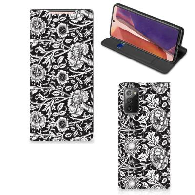 Samsung Galaxy Note20 Smart Cover Black Flowers Samsung Galaxy Note20 Smart Cover Black Flowers