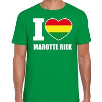Carnaval I love Marotte Riek t-shirt groen voor heren Carnaval I love Marotte Riek t-shirt groen voor heren