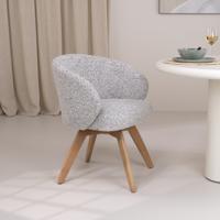 Tower Living Draaibare Eetkamerstoel 'Brescia' Bouclé, kleur Beige