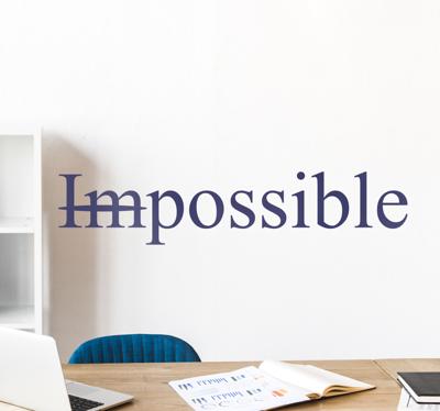 Motivatie muurstickers Niets is onmogelijk
