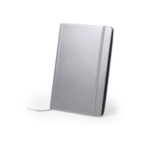 Luxe pocket schrift harde kaft - 5x stuks - 21 x 15 cm - kleur zilver - 80 blanco pagina