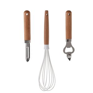 Excellent Houseware 3-delige keukengerei set - Opener/garde/schilmes