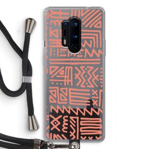Marrakech Pink: OnePlus 8 Pro Transparant Hoesje met koord