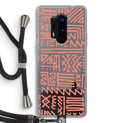 Marrakech Pink: OnePlus 8 Pro Transparant Hoesje met koord