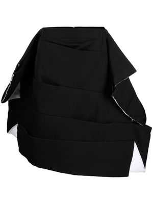 Comme Des Garçons minijupe asymétrique à coupe ample - Noir