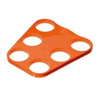 Bierglazen Dienblad - 6 glazen - oranje - bekerhouder - EK/ WK supporter - kunststof