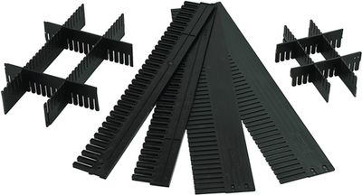 LA-KA-PE Onderste deel | voor transportstapelbak hoogte 40 mm | PP antraciet | 10 stuks - TRK 40/5 TRK 40/5