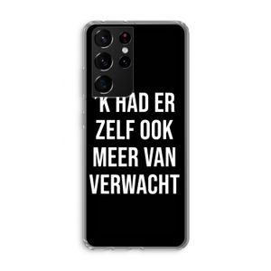Meer verwacht - Zwart: Samsung Galaxy S21 Ultra Transparant Hoesje