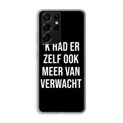 Meer verwacht - Zwart: Samsung Galaxy S21 Ultra Transparant Hoesje