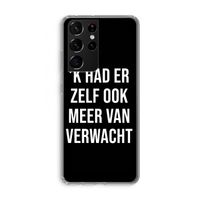 Meer verwacht - Zwart: Samsung Galaxy S21 Ultra Transparant Hoesje