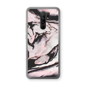 Roze stroom: Xiaomi Redmi 9 Transparant Hoesje