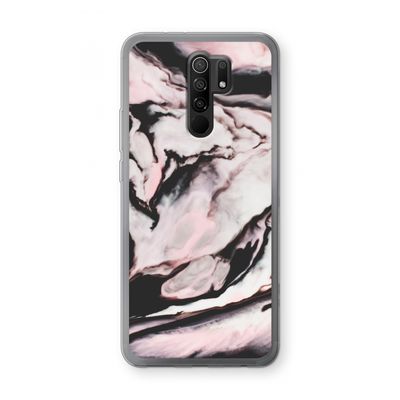 Roze stroom: Xiaomi Redmi 9 Transparant Hoesje