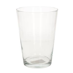 Conische vaas basic - glas - 19 cm - transparant - bloemenvaas