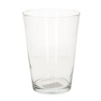 Conische vaas basic - glas - 19 cm - transparant - bloemenvaas