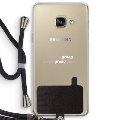 uzelf graag zien: Samsung Galaxy A3 (2016) Transparant Hoesje met koord