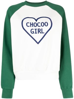 CHOCOOLATE sweat à imprimé cœur - Blanc CHOCOOLATE sweat à imprimé cœur - Blanc