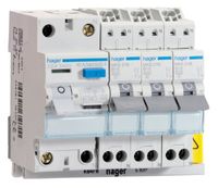 Hager VKS03COMBI aardlekschakelaar met 3x lichtgroep