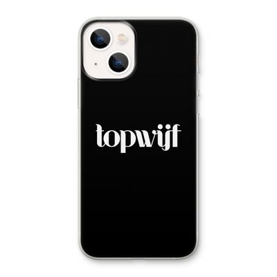 Topwijf Zwart: iPhone 13 Transparant Hoesje