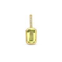 14k Geelgouden Hanger met Peridoot en Diamant 0.012ct (Augustus)