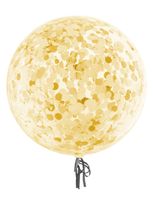 Bubbel ballon met gouden confetti