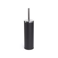 MSV Toiletborstel in houder/wc-borstel - metaal - zwart - 38 cm - Toiletborstels