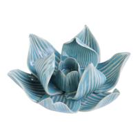 Blauwe Keramische Lotus Wierookhouder van Sawahasa - thumbnail