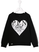 Philipp Plein Junior sweat à motif de cœur - Noir - thumbnail