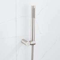 Fortifura Calvi Handdoucheset - 22.5cm - staaf - met houder - anti twist slang - 150cm - Geborsteld RVS PVD (RVS) SW496812/SW720566/SW706208