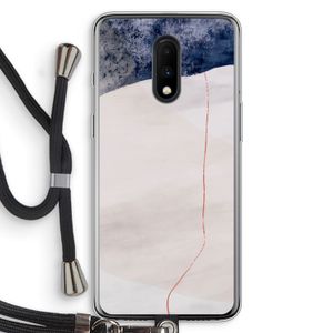 Stone White: OnePlus 7 Transparant Hoesje met koord