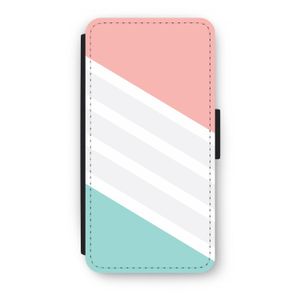 Strepen pastel: iPhone 8 Plus Flip Hoesje