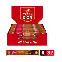 Côte d'Or chocoladerepen - melk hele hazelnoten - 45g x 32 Côte d'Or chocoladerepen - melk hele hazelnoten - 45g x 32