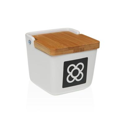 Zoutvaatje met deksel Versa Keramisch 8,8 x 8,5 x 8,8 cm