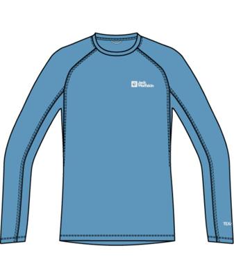 Jack wolfskin Prelight Swift LS T-shirt Dames Mid Blue M