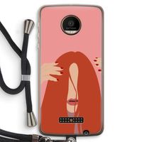 Woke up like this: Motorola Moto Z Force Transparant Hoesje met koord