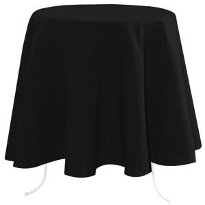 Stof Textiles Tafelkleed rond - D180 cm - zwart - Eettafel tafellakens - polyester