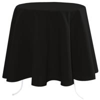 Stof Textiles Tafelkleed rond - D180 cm - zwart - Eettafel tafellakens - polyester