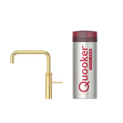 Quooker Fusion Square kokendwaterkraan - draaibare uitloop - PRO3 reservoir - Warm / kokend water - Verguld Glans (Goud) 3FSGLD