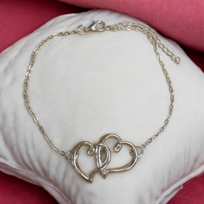 Enkelbandje met Dubbele Hartjes - Sieraden - Spiritueelboek.nl