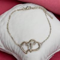 Enkelbandje met Dubbele Hartjes - Sieraden - Spiritueelboek.nl