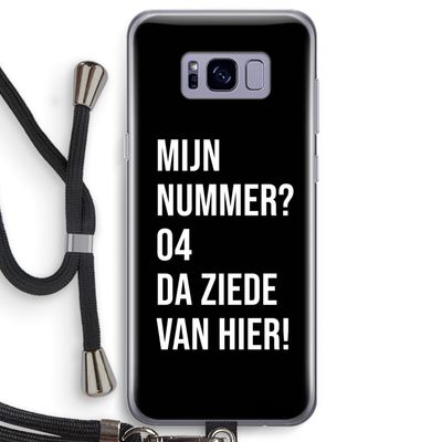 Da ziede van hier - Zwart: Samsung Galaxy S8 Transparant Hoesje met koord